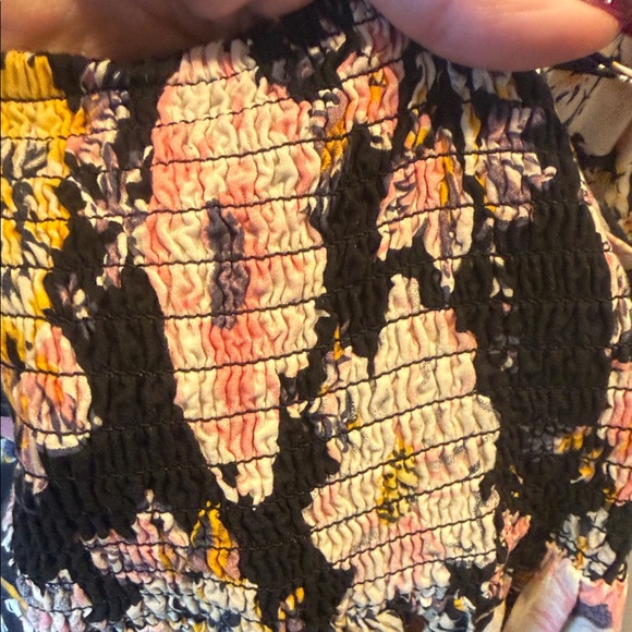 GAP Cami Fit and Flare Mini Black Floral Dress Sz. Small - Picture 9 of 10